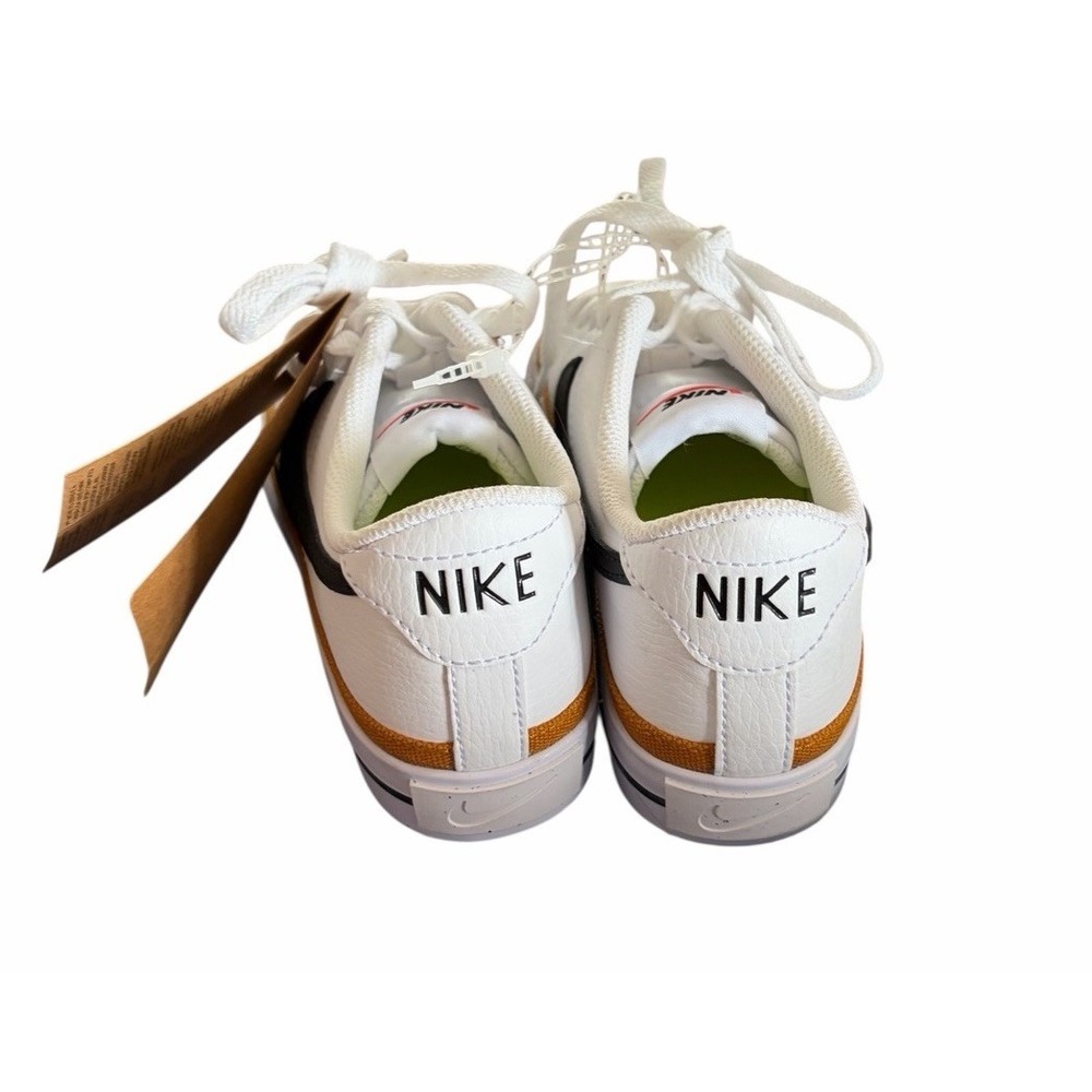 Nike Women's Size 5.5 Court Legacy Sneaker -White Desert Ochre Team Orange Black - Picture 4 of 6